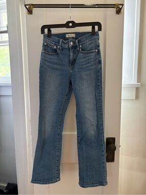 Madewell Blue Mid-Rise Kick Out Ankle Flare Jeans